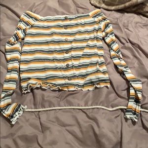 off the shoulder long sleeve top